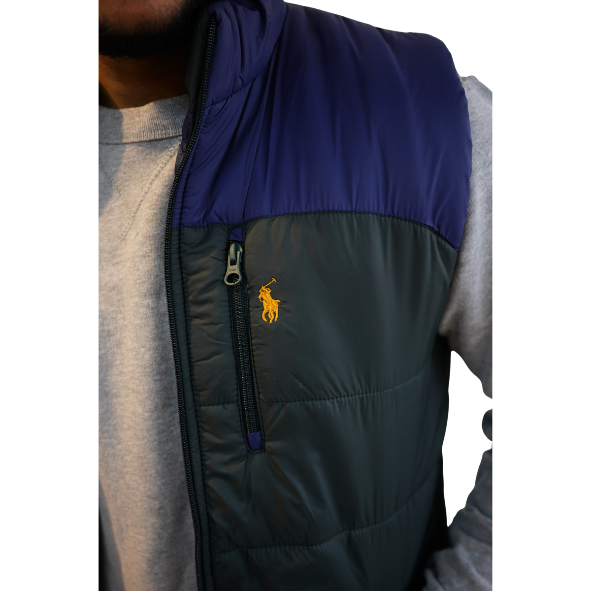 sleeveless puffer jacket