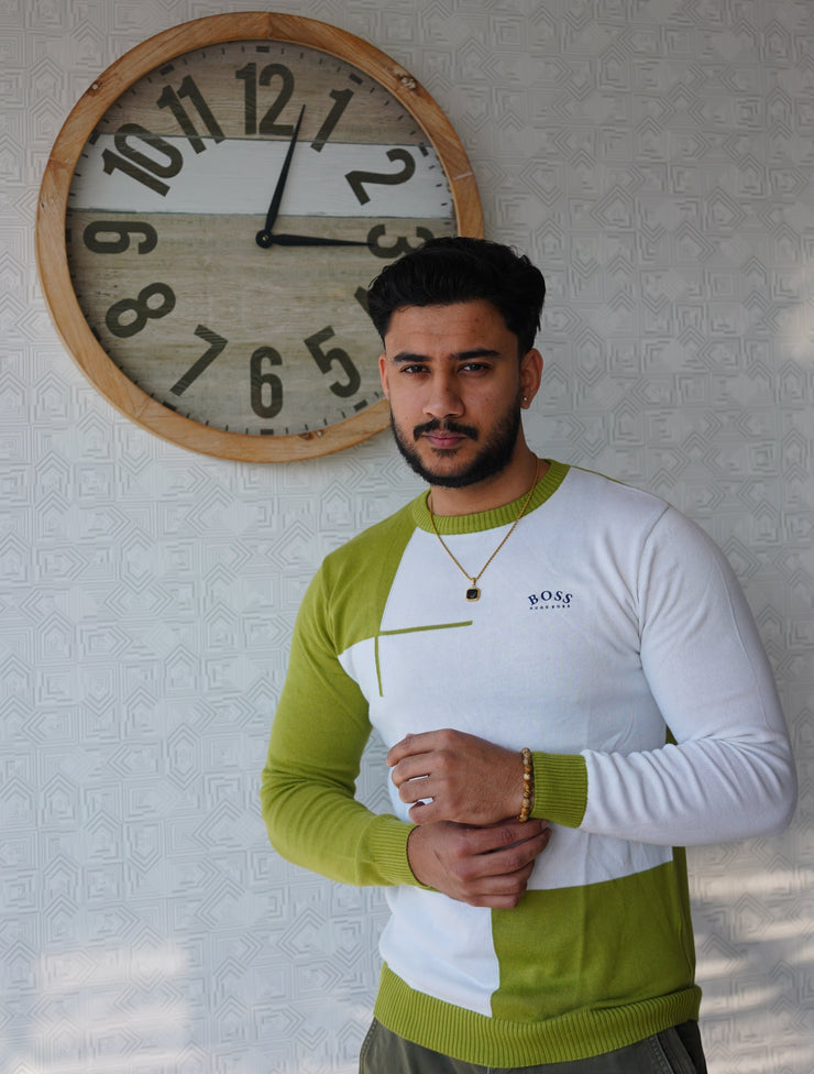 Lime Luxe Colorblock Sweatshirt