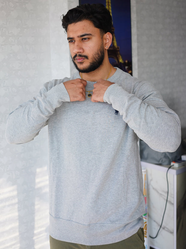 Essential Light Gray Crewneck Sweatshirt